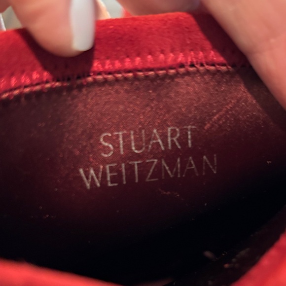 Stuart Weitzman Red Heeled Boots - Picture 6 of 8